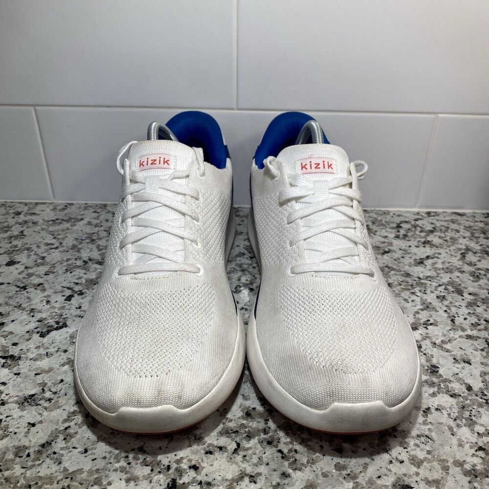 Kizik Lima Men's Size 12 White Blue Hands Free Slip On Sneakers Shoes - Picture 2 of 8